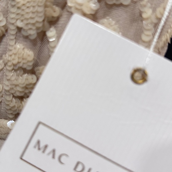 Mac Duggal Cream Long Sleeve Lace Dress 9142 Nude 2 - Picture 7 of 11